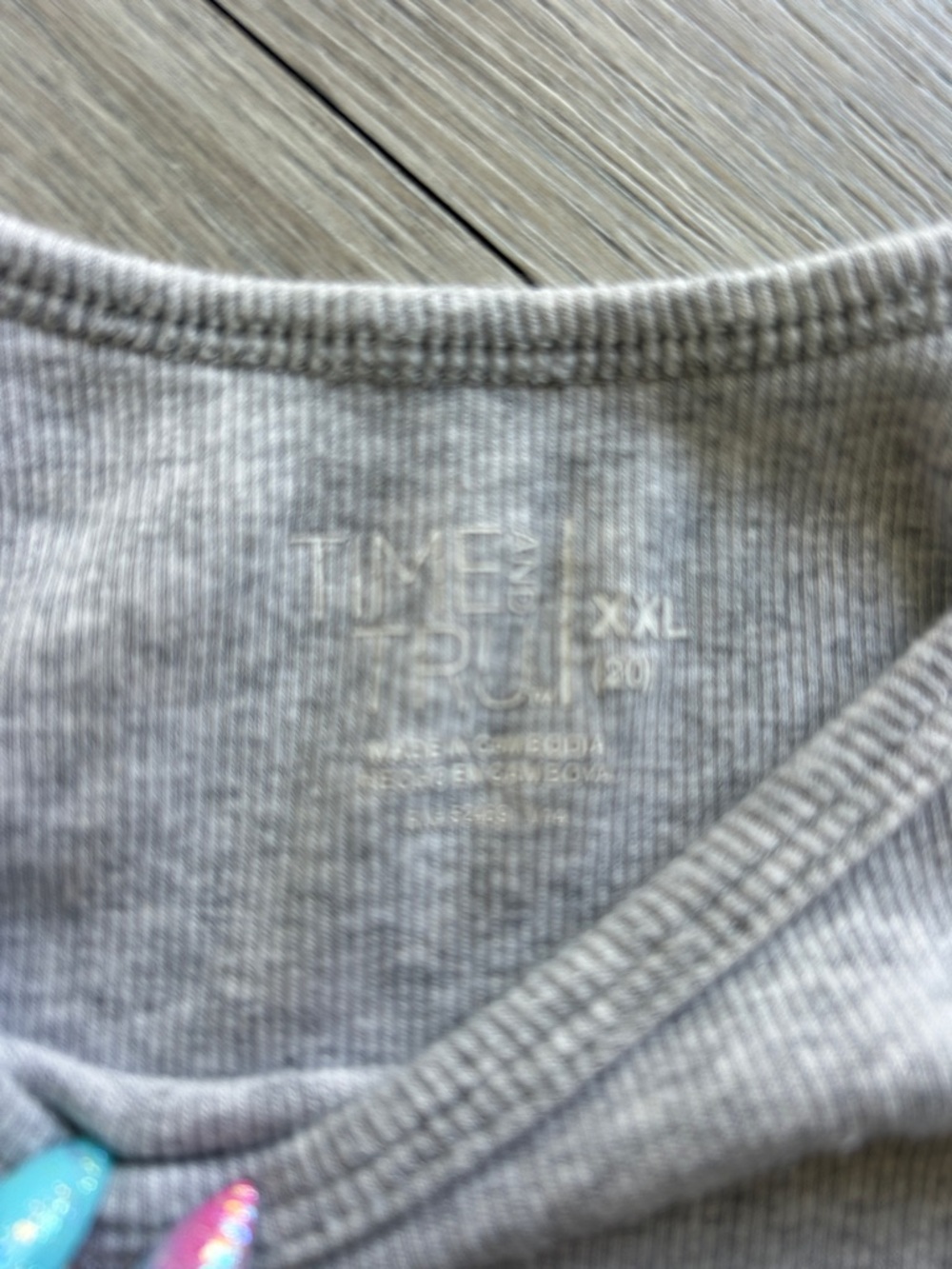 Time and Tru Olive Green & Heather Gray Tank Top Duo - Picture 3 of 6